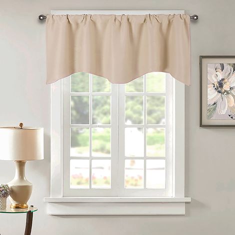 Corniche De Fenêtre - Rideau Haut En Polyester Pour Fenêtre Petite - Style Tige Traverse - 132 x 46 cm - 1 Pièce (1/4)