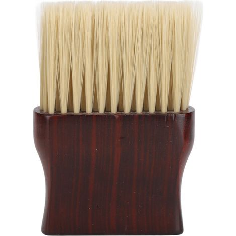 Brosse à poussière pour cou de barbier professionnelle, brosse de nettoyage douce avec manche en bois massif pour coupe de cheveux (1/5)