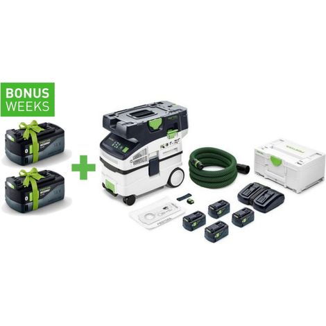 Festool Unità mobile di aspirazione a batteria CTMC MIDI I-Plus CLEANTEC - 577672 (1/4)