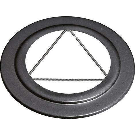 Rosace pour ressort email noire – Ø150mm – Émaillé 0,7mm pour poêles à bois et pellets – Finition esthétique et durable – Isotip Joncoux (1/2)