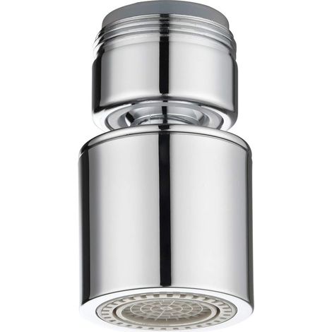 360° drehbarer Messing-Wasserhahn-Luftsprudler, 2 einstellbare Modi, wassersparend, 24-mm-Außengewinde