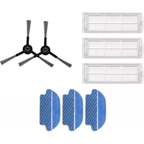 3 Filtres 2 Brosses Latérales Et 3 Serpillères Pour Aspirateur Robot Proscenic M6 Pro (1/4)