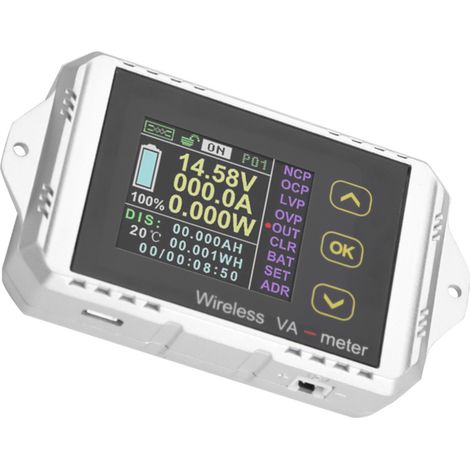 Testeur de puissance wattmètre CC sans fil avec écran LCD couleur (VAT-1100, 0-100 A 0-100 V) (1/5)