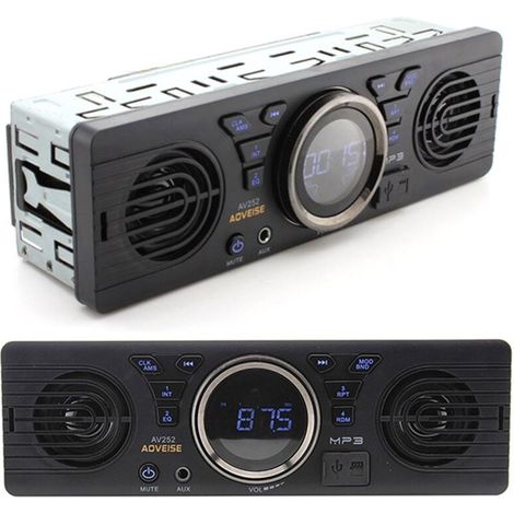 12.0V voiture sécurisée carte mémoire numérique MP3 Audio autoradio électrique avec haut-parleur BT hôte haut-parleur autoradio autoradio