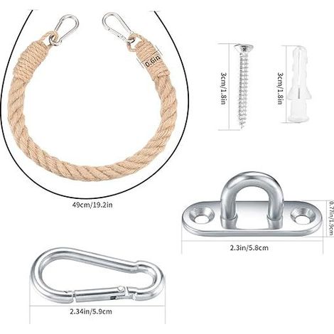 Porte-Papier Toilette Vintage en Corde de Chanvre,Support de Rouleau,Support Serviette Toilette pour Salle de Bain (Style A)