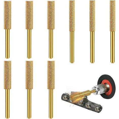 9-piece set, diamond chainsaw chain sharpener, sharpening stone, 3 sizes: 4.0, 4.8 and 5.5 mm (1/5)
