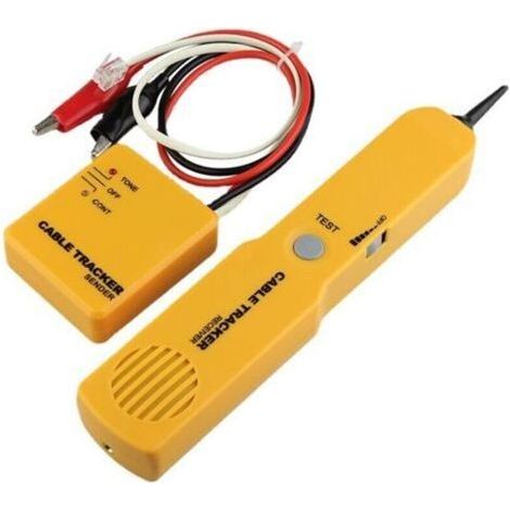 Lntyq Testeur de Câble Réseau, Detecteur de Câble Électrique Testeur Localisateur de Ligne Wire Finder Tracker Tracing Kit RJ11 pour Câble Réseau (1/4)