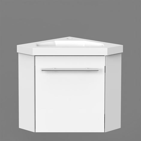 Ocean Meuble de salle de bain Armoire de rangement Meuble lavabo Meuble de rangement de salle de bain Meuble sous vasque Blanc 39.5x39.5x40 cm (1/5)