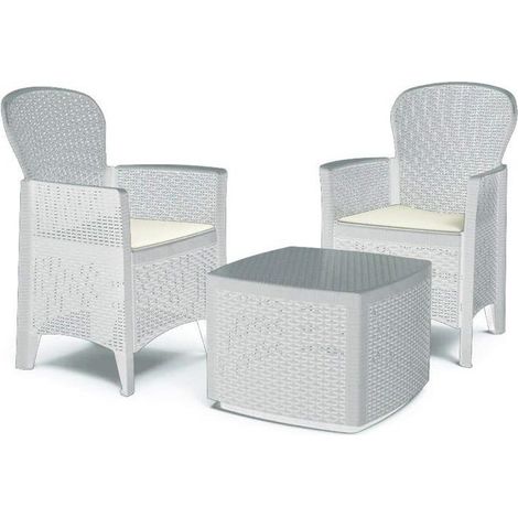 MAURY'S TREE SALOTTO DA GIARDINO CON CUSCINI 3 PZ BIANCO (1/4)