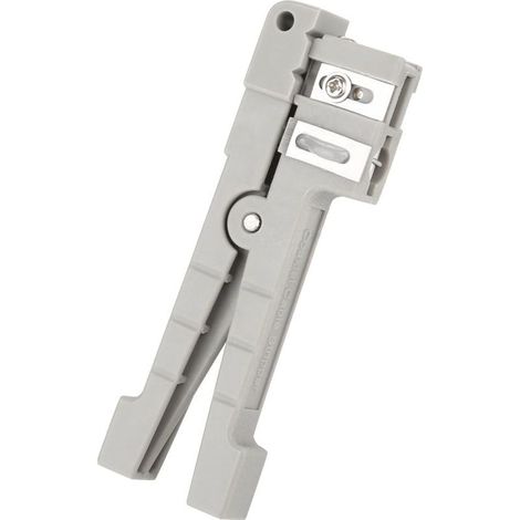 45-162+45-163 Abisolierwerkzeug für Glasfaser-Pufferrohre, Koaxialkabel-Entfernungswerkzeug, grau, Kunststoff (1/5)