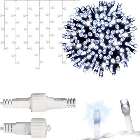Tenda luminosa a LED Icicles 300 per esterni/interni, luce bianca fredda, 9 m (1/5)