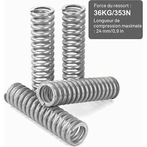 Ressort de Compression 80mm Ressorts Compression en Acier Inoxydable Diamètre du Fil 3,2mm Diamètre Extérieur 20mm Force du ressort (1/4)