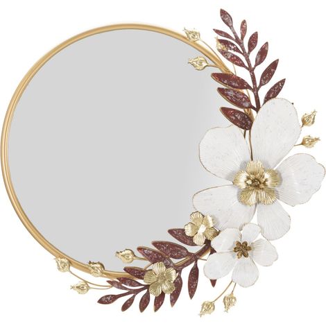 Specchio da parete Flot con cornice scultorea in ferro multicolor (1/5)