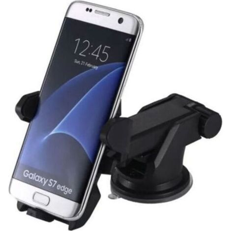 Support telephone voiture, support telephone voiture ventouse, support smartphone voiture, support ventouse telephone voiture. Noir (1/4)