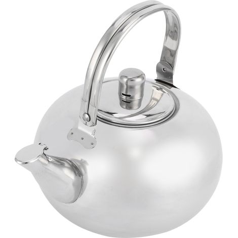Tragbarer Outdoor-Teekessel aus Edelstahl 304 mit Blattfilter, silbernem Griff, 18 cm / 7,1 Zoll (1/5)
