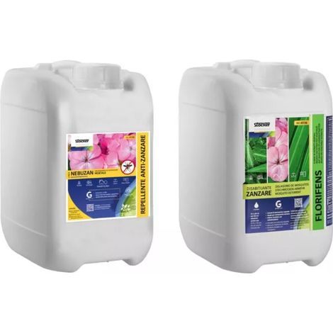 kit repellente antizanzare stocker "florifens" e "nebuzan" 10 litri