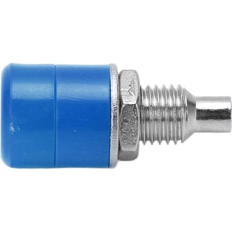 Lot de 20 prises bananes femelles 4 mm (24,070 mm) en cuivre nickelé, pour appareils électroniques (bleu). (1/5)