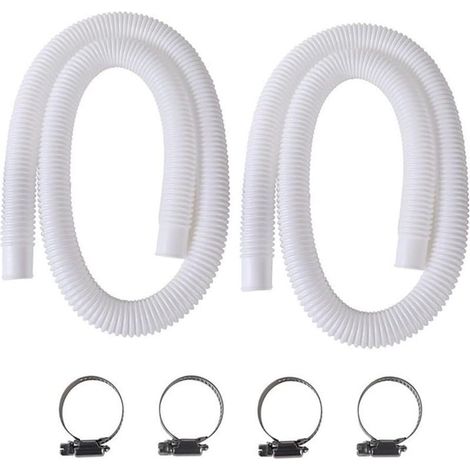 2Pcs Tuyau Piscine 32mm, pour Piscine Hors Sol, 150cm/59in, Tuyau pour Pompe de Piscine pour Intex 330 GPH, 530 GPH et 1000 GPH (1/5)