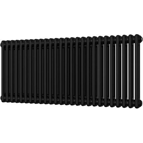 Alpha - Black Column Radiator H500mm x W1164mm 2 Column