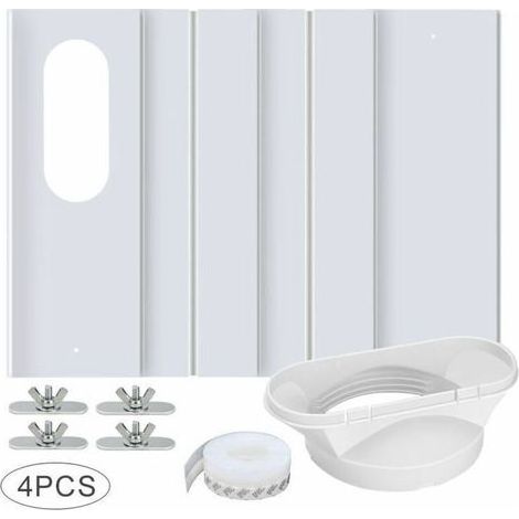 Kit de fenêtre pour climatiseur portable – Panneau en PVC renforcé – Réglable de 43 à 140 cm – Joint d'étanchéité inclus (1/5)