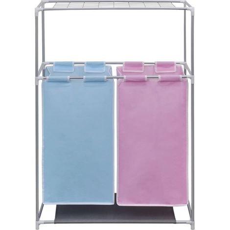 Ensemble de 2 paniers à linge,Panier à vêtements avec étendoir CFW228970 (1/5)