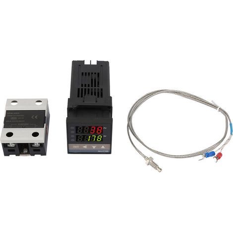 Kit de thermostat numérique PID avec alarme 0℃1300℃ REX C100, contrôleur de température LED AC110V 240V (1/5)