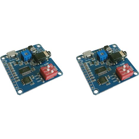 2x DY-SV8F Sprachwiedergabemodul MP3-Player UART I/O Triggerverstärker Klasse D 5W 8MB Speicher Flash SD/TF für Arduino (1/5)
