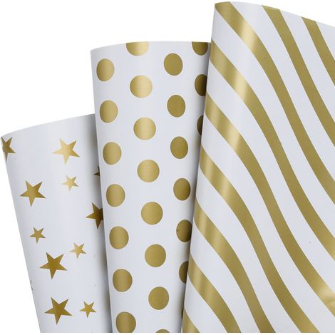 SWANEW Confezione regalo 18 rotoli 50 x 70 cm Rotolo regalo Carta natalizia Motivo abbronzante natalizio 18 rotoli (1/5)
