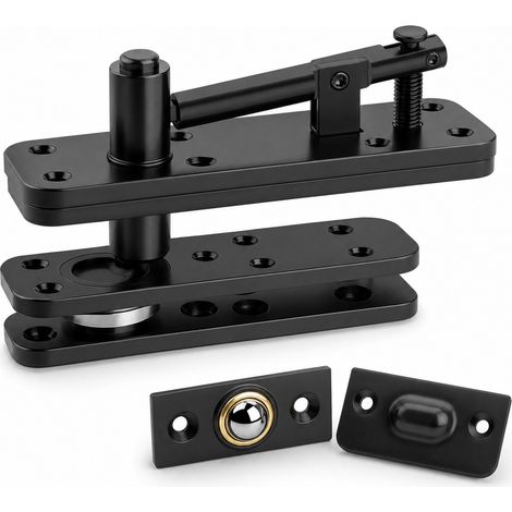 Pivot de Porte Inox 201 Invisible 360° pour Meuble Noir (1/5)