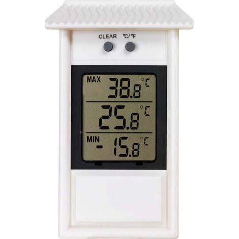 Thermomètre électronique blanc mini maxi (1/5)