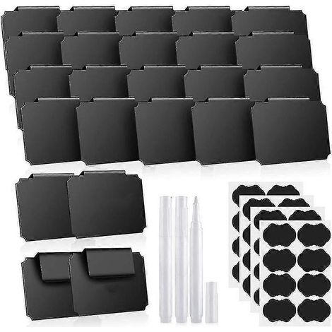 24 étiquettes pour paniers, étiquettes de qualité supérieure à clipser, étiquettes pour paniers de rangement de garde-manger (1/5)