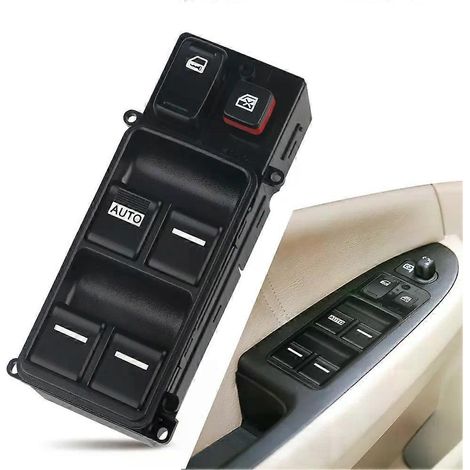 Interrupteur principal de lève-vitre électrique côté conducteur pour Honda Accord Berline 4 portes (2003-2007) - Références : 35750-SDA-H12 et 35750-SDA-A02-JXLGV (1/4)