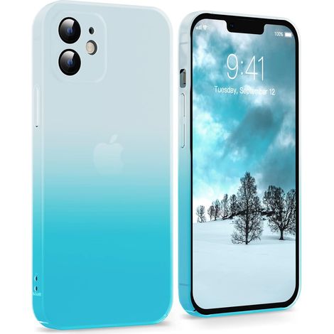 CUSTODIA PER APPLE IPHONE 12 BLU OMBRE + CIONDOLO A2172 (1/5)