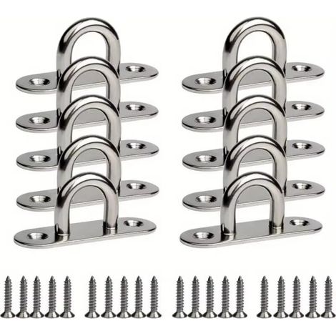 Panneau à anneaux de suspension – 5 mm – Crochet fixe – Convient pour suspendre des chaises suspendues, des parasols, etc. (1/2)