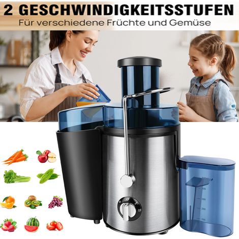 Centrifugeuse pour fruits et légumes 500ml avec grande cheminée de remplissage 2 modes