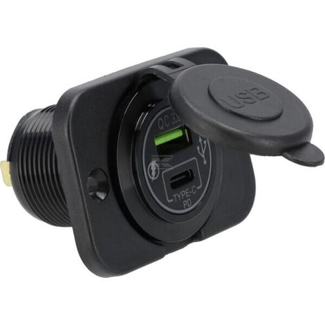 Toma USB-C + USB-A 12/24 V empotrable BLAUPUNKT GSM052 (1/2)