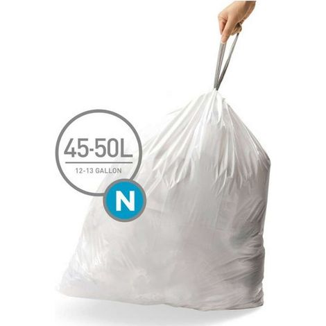 Simplehuman Altri accessori - Sacchetti per pattumiera 45-50 l, tipo N, 60 pz CW0262