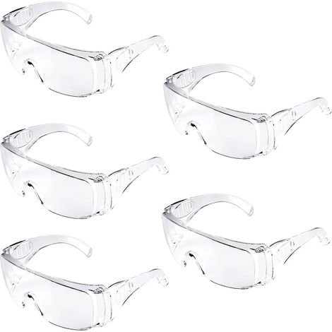 5 Lunettes de Protection Champ de Vision Complet Anti-Poussière et Anti-Gouttes pour Chantiers, Ateliers, Jardinage et Cyclisme (1/4)