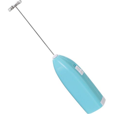 Batteur à œufs électrique à main mousseur de lait mini fouet à crème mélangeur boisson bleu PP acier inoxydable 3,6x2,4x10cm 50g (1/5)