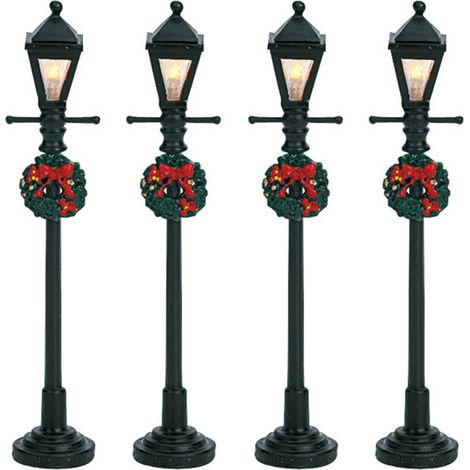 Lemax Gaslaterne Straßenlampe Set aus 4 Stück 600x300x240