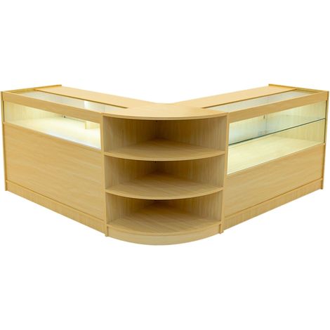 Harmonia LED Shop Counter Set B1200, C1200 & LM60 - Maple (1/5)
