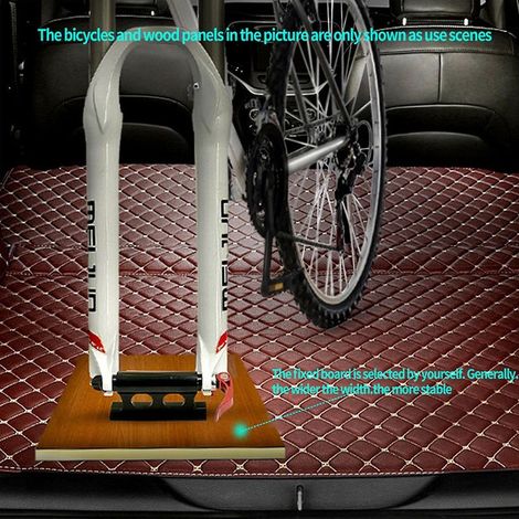 Schnellspann-Halterung für Fahrrad-Vorderradgabel, Fahrrad-, Auto- und SUV-Stützblock – Silber (1/4)