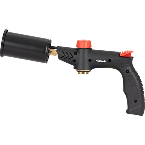 Outdoor Camping High Power Spray Gun Handheld Flamethrower Campfire Camping Gas Tank Spray Gun Head, Black (1/5)