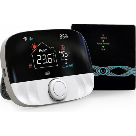 WiFi Connected Thermostat, Gas Boiler/Underfloor Heating Thermostat with Programmable Receiver, Thermostat Head Compatible with Amazon Alexa and Google Assistant, Tuya Thermostat (1/5)