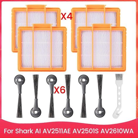 Pièces de rechange pour aspirateurs robots Shark AI AV2511AE, AV2501S et AV2610WA : brosses latérales, filtres pré-moteur, brosses latérales, filtres pré-moteur (1/5)