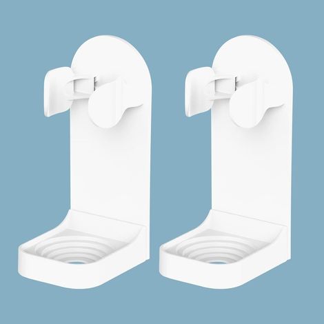 Set of 2 Electric Toothbrush Holder, Electric Toothbrush Holder, Electric Toothbrush Wall Mount Strong Adhesive Adjustable Bathroom Toothbrush Organizer (1/5)