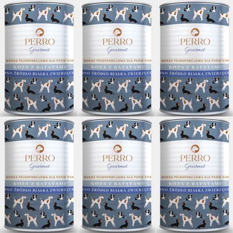 PERRO Gourmet Cabra con Batatas Alimento Húmedo para Perros 6 x 400 g (1/4)