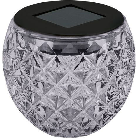 Lampe solaire extérieur verre BOLA Ø11cm LED 3000K IP44 (1/2)