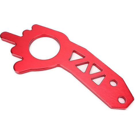 Ensemble d'anneaux de remorquage rouges universels en alliage d'aluminium pour voitures et camions (avant/arrière) (1/5)