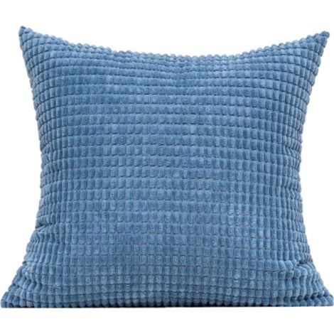 Lot de 2 housses de coussin motif grain de maïs – Bleu jean – Dimensions 50 × 50 cm (1/5)